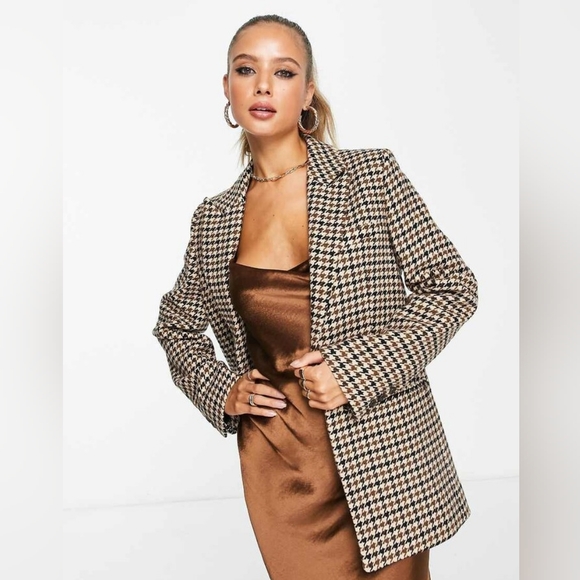 BNWT & Other Stories Wool Houndstooth Blazer - Picture 2 of 8